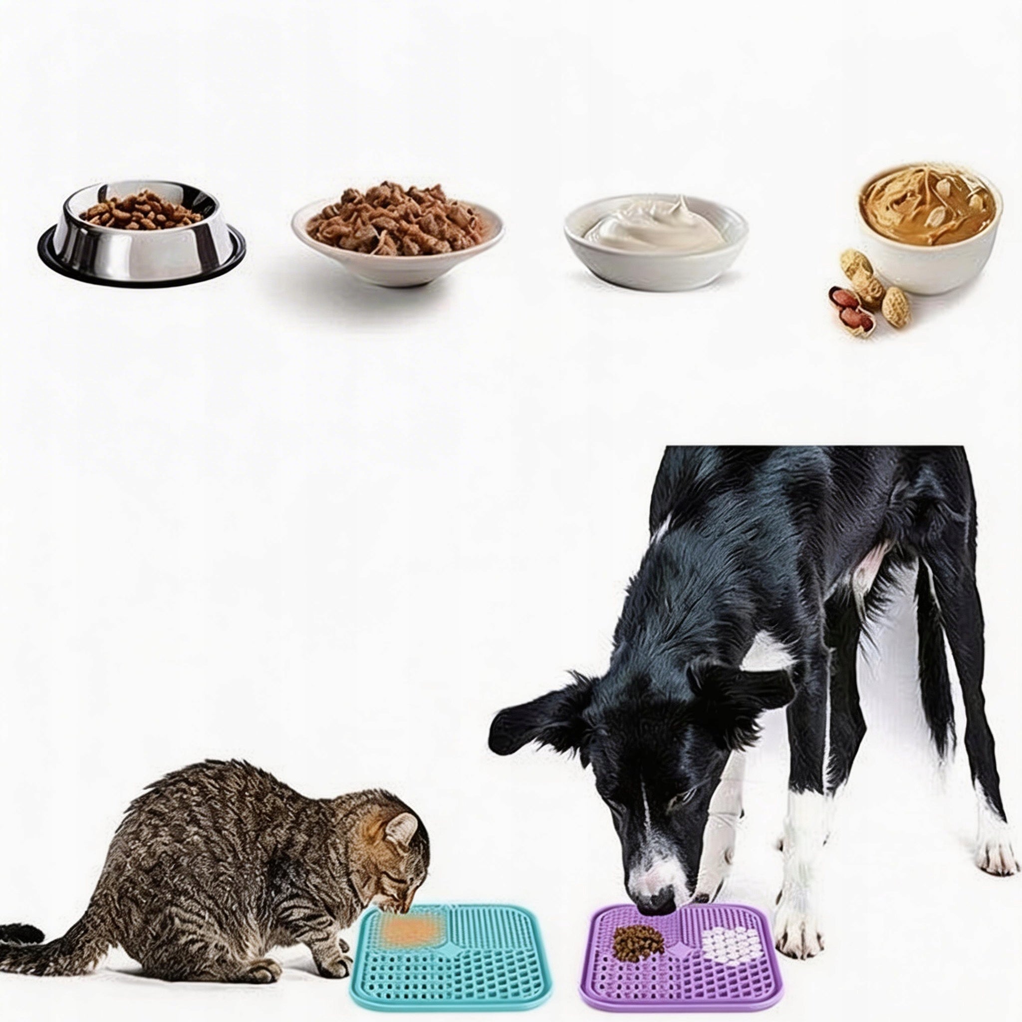 Licking Mat for Dog and Cat – Set of 4 Slowfeeder BOTC Brand BOTC