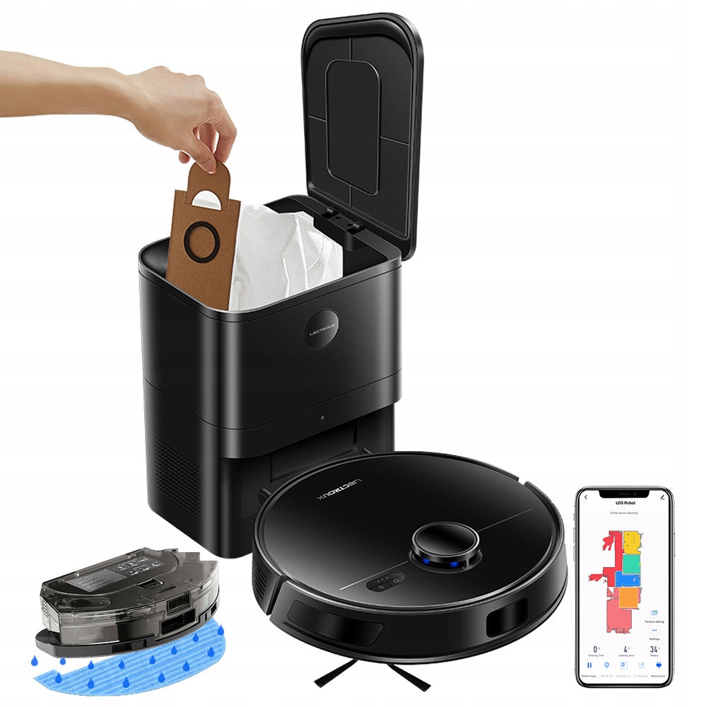 Liectroux M70 Pro Robot Vacuum With Auto Mopping Function LDS navigation