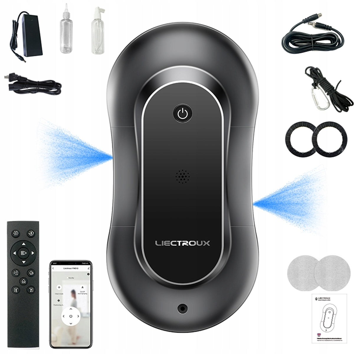 Liectroux YW810 Window Robot Cleaning 3 Modes 2800Pa 1.06kg 72W