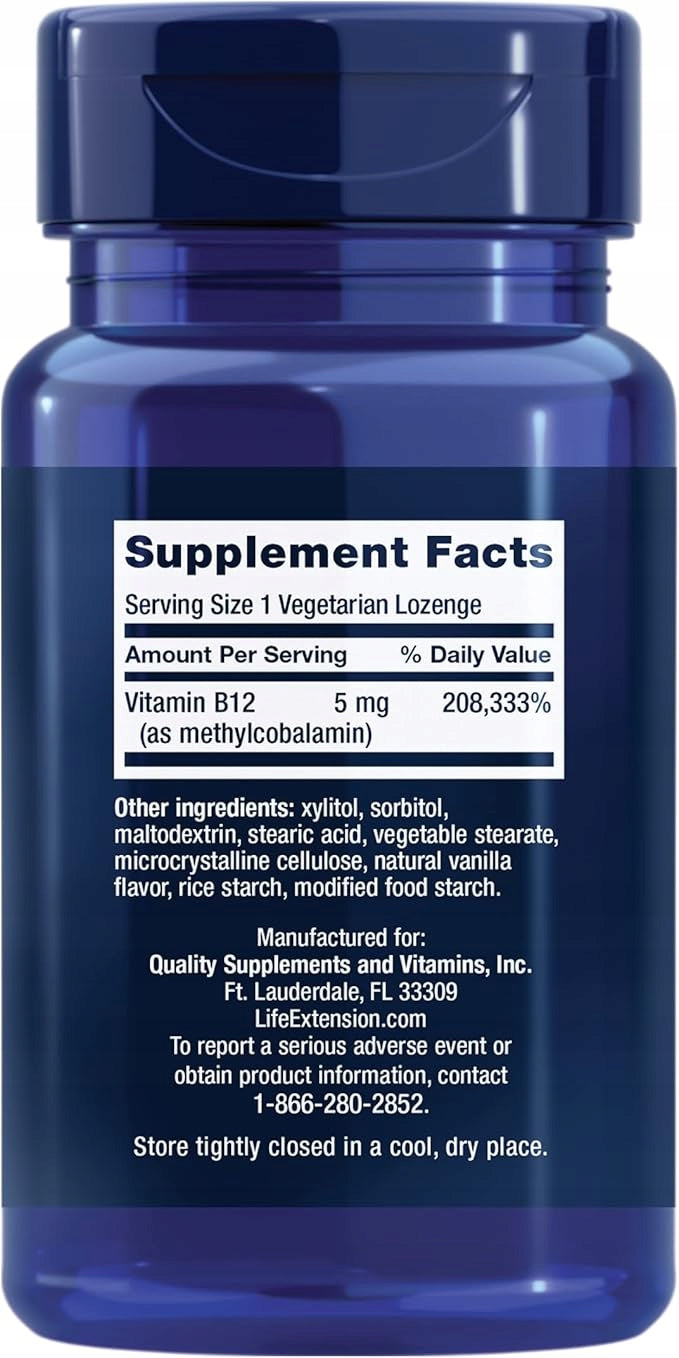 Life Extension VITAMIN B12 5 mg 60 lozenges EAN (GTIN) 737870153764