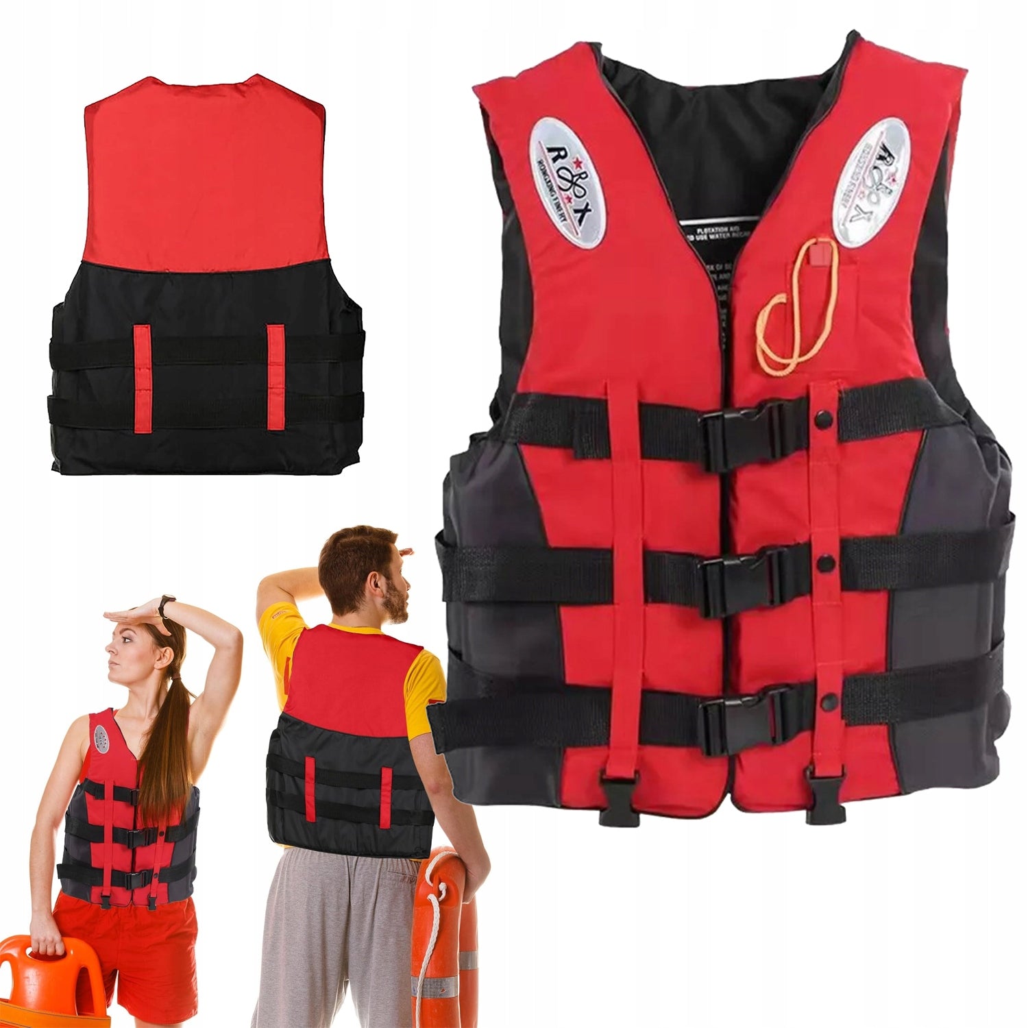 Life Jacket 170kg Life Jackets for Adult Red XXXL Size XXXL