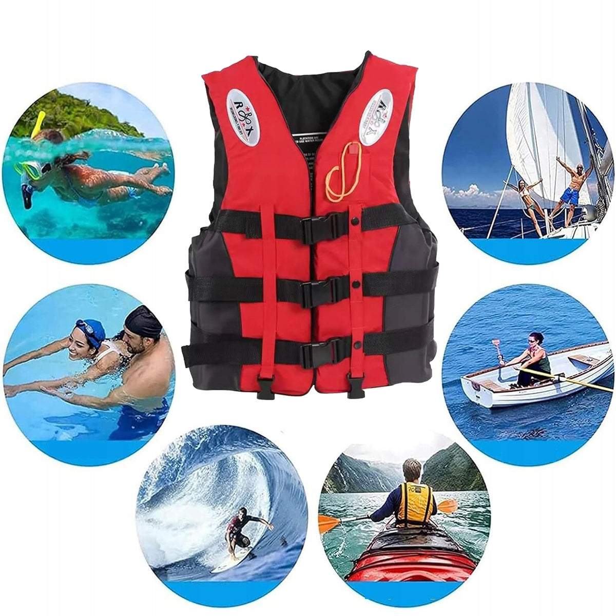 Life Jacket for Adult Children 85-110kg Adjustable Vest Brand no brand