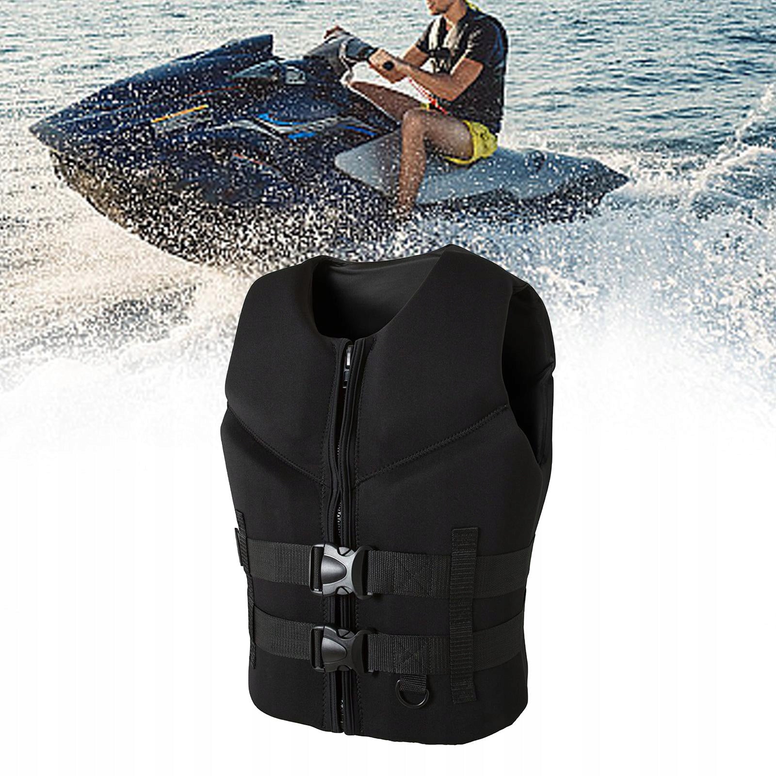 Life Vest Portable Adults Swim Jacket Sleeveless Life Jacket Swim Vest 4XL