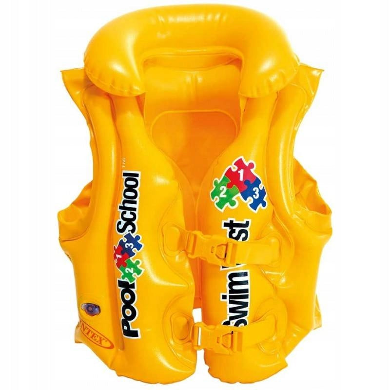 Life jacket life vest for swimming lessons yellow INTEX 58660 3-6 years Kind vest