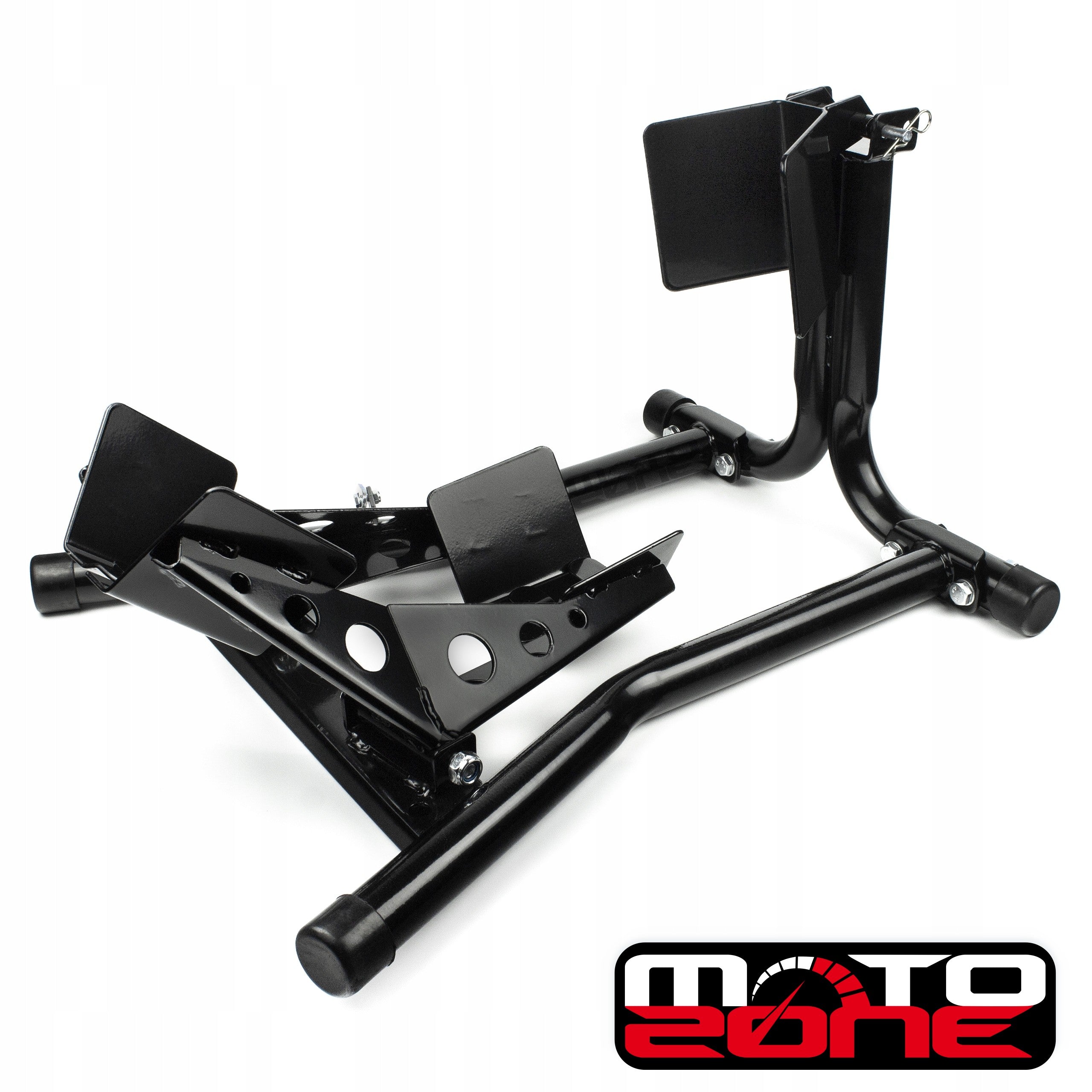 Lift stand with cradle wheel holder for motorcycle transport