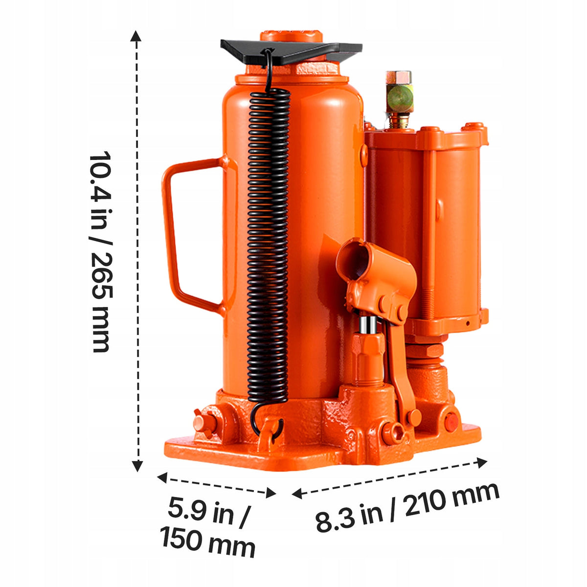 Lifting Lift 12T 26,5–50,5CM Pneumatic Bottle Lift Brand Vevor