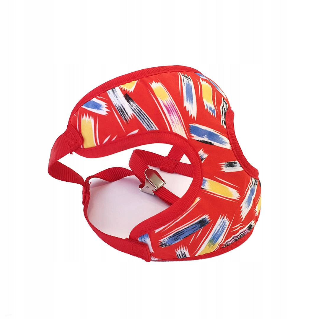 Light, Breathable, Pressure-Free Harness for a Small Dog + Red Leash Maximum chest girth 40 cm