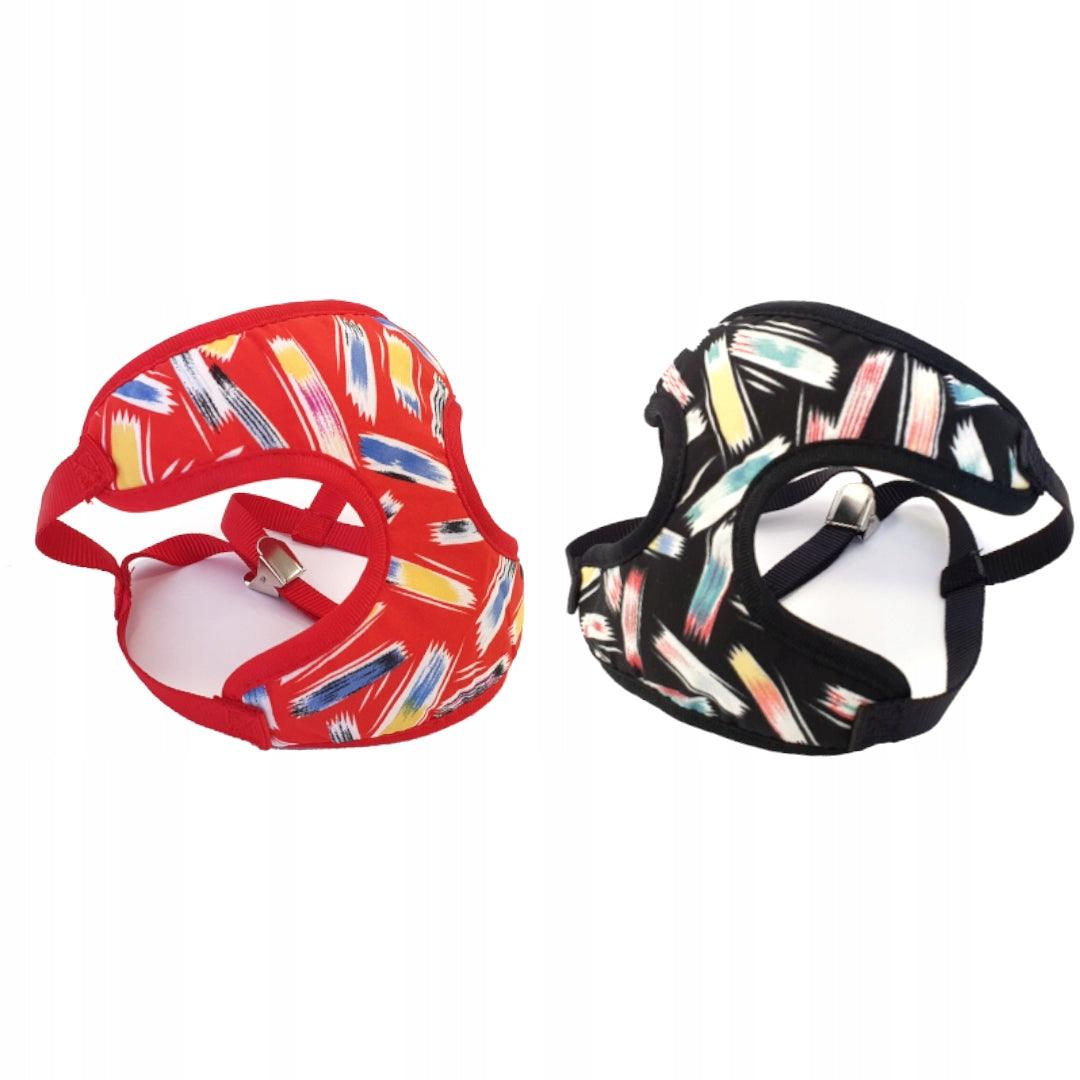 Light, Breathable, Pressure-Free Harness for a Small Dog + Red Leash Maximum neck girth 32 cm