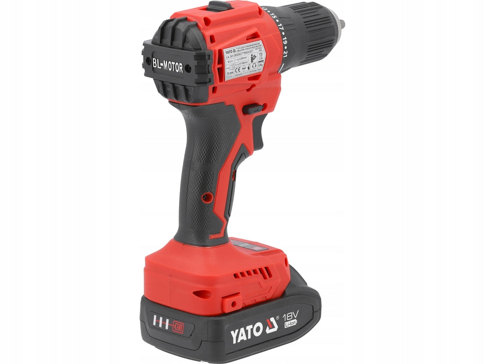 Light Drilling Machine 18V Cordless 2.0 Ah YATO 45Nm YT-827788 Packaging status original