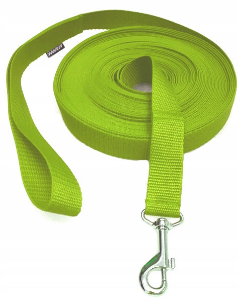 Light leash TRAINING 10m/2,5cm - collar M - colours to choose from Color multicolor