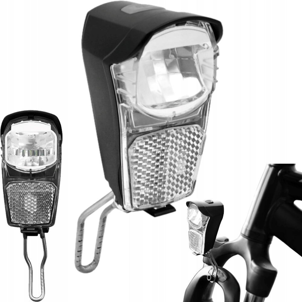 Light with reflector for fork mount 1W 20 LUX