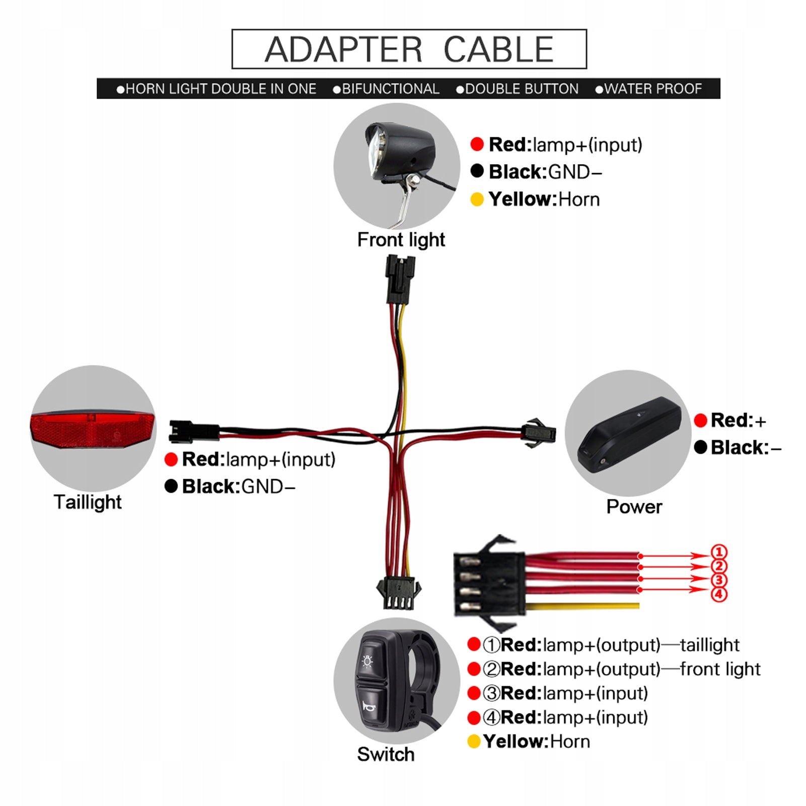 Lighting Kit Electric Bike Parts Kind set