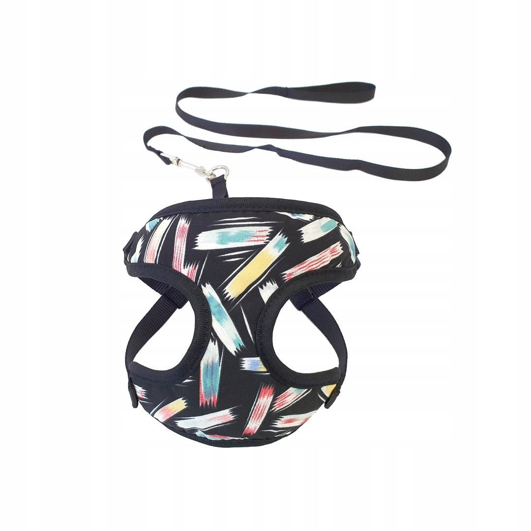 Lightweight Breathable Pressure-Free Harness for Small Dog + Black Lanyard Size other