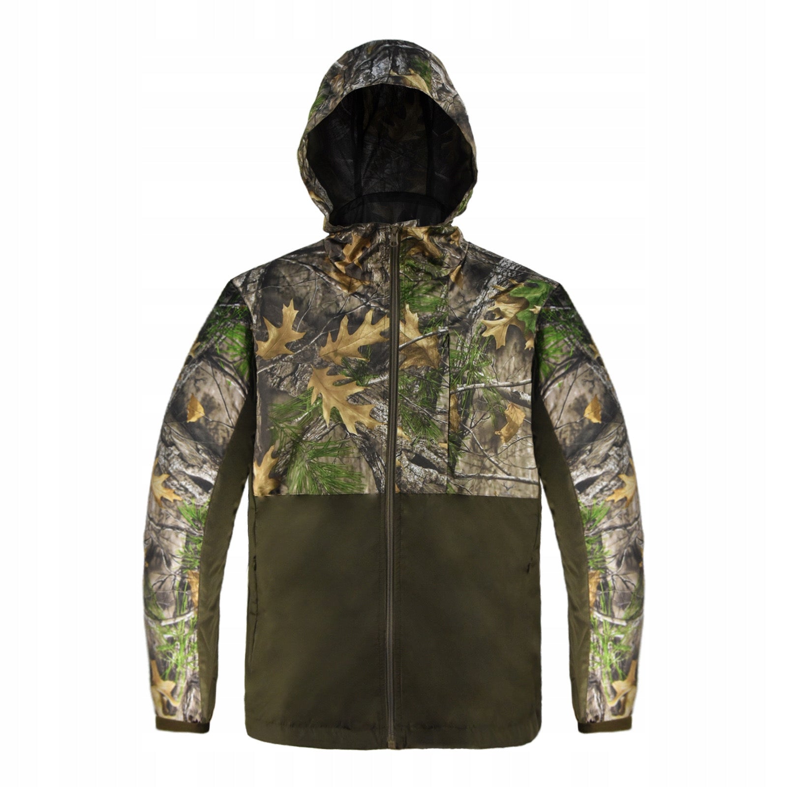 Lightweight Fishing Rain Jacket, Hunting Jacket with Camouflage - Size L