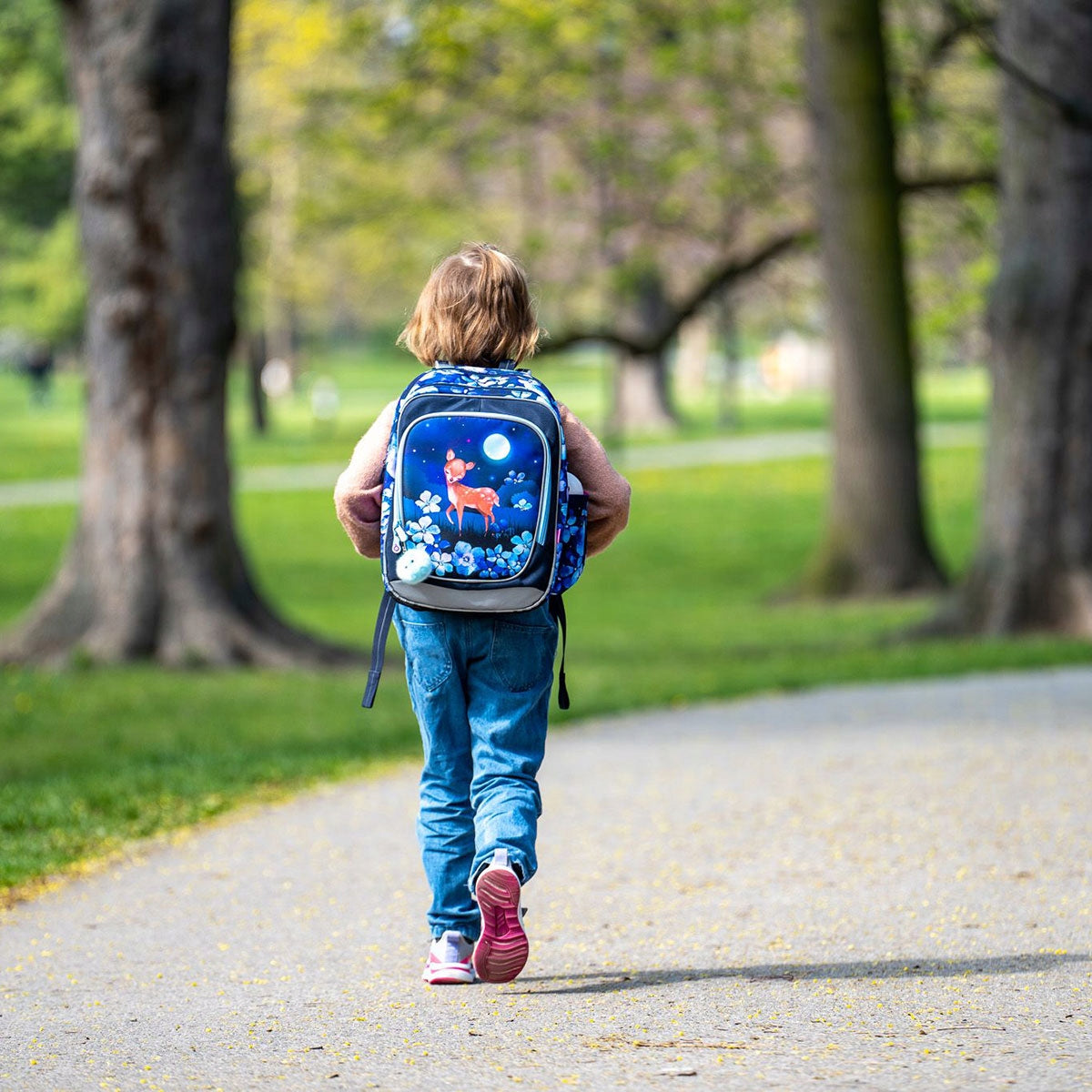 Lightweight backpack with deer Topgal ENDY 23002 1-3 class for girls Manufacturer code ENDY_23002_G