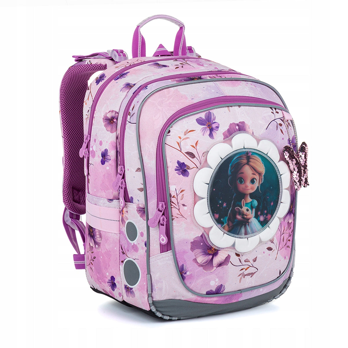 Lightweight backpack with princess and flower pattern Topgal ENDY 26003 1-3 class