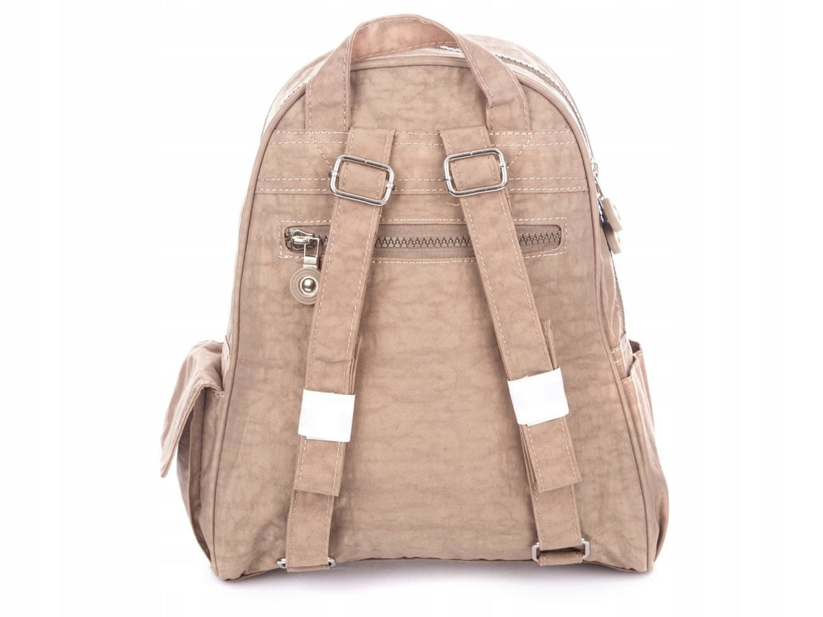 Lightweight material city backpack women's hiking light beige with border Brand BAG STREET
