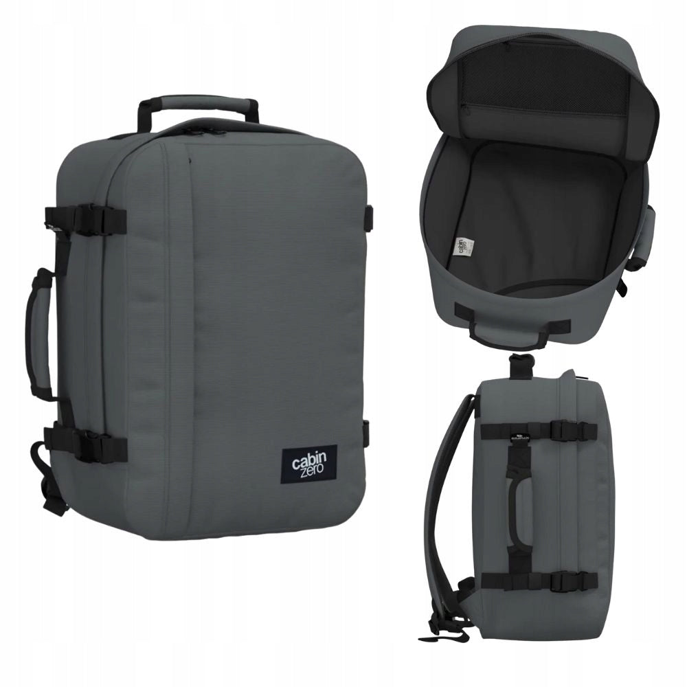 Lightweight travel backpack 36l CabinZero CZ17 Original Grey laptop pocket