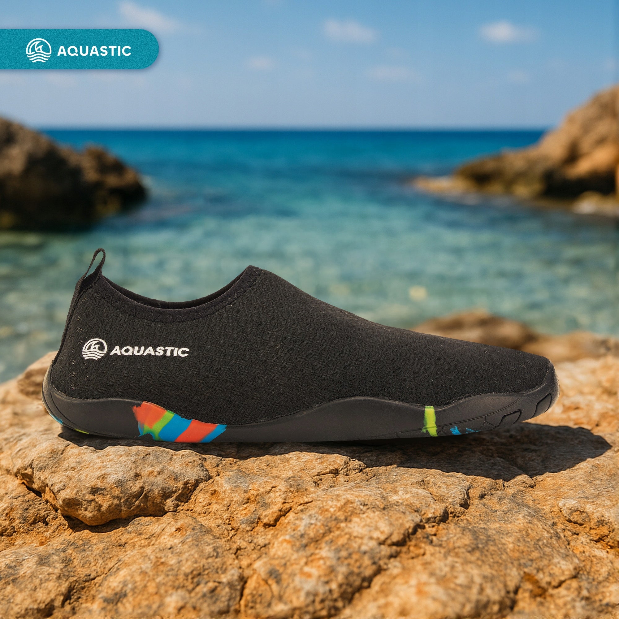Lightweight water shoes AQUASTIC Panam BAREFOOT for BEACH ECHINACEA STONES 42 Model Panam