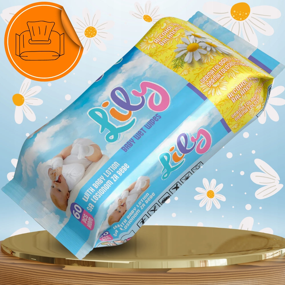 Lily Moisturized Wipes for Babies 60 Pcs Alcohol Free Fragrance Brand no brand