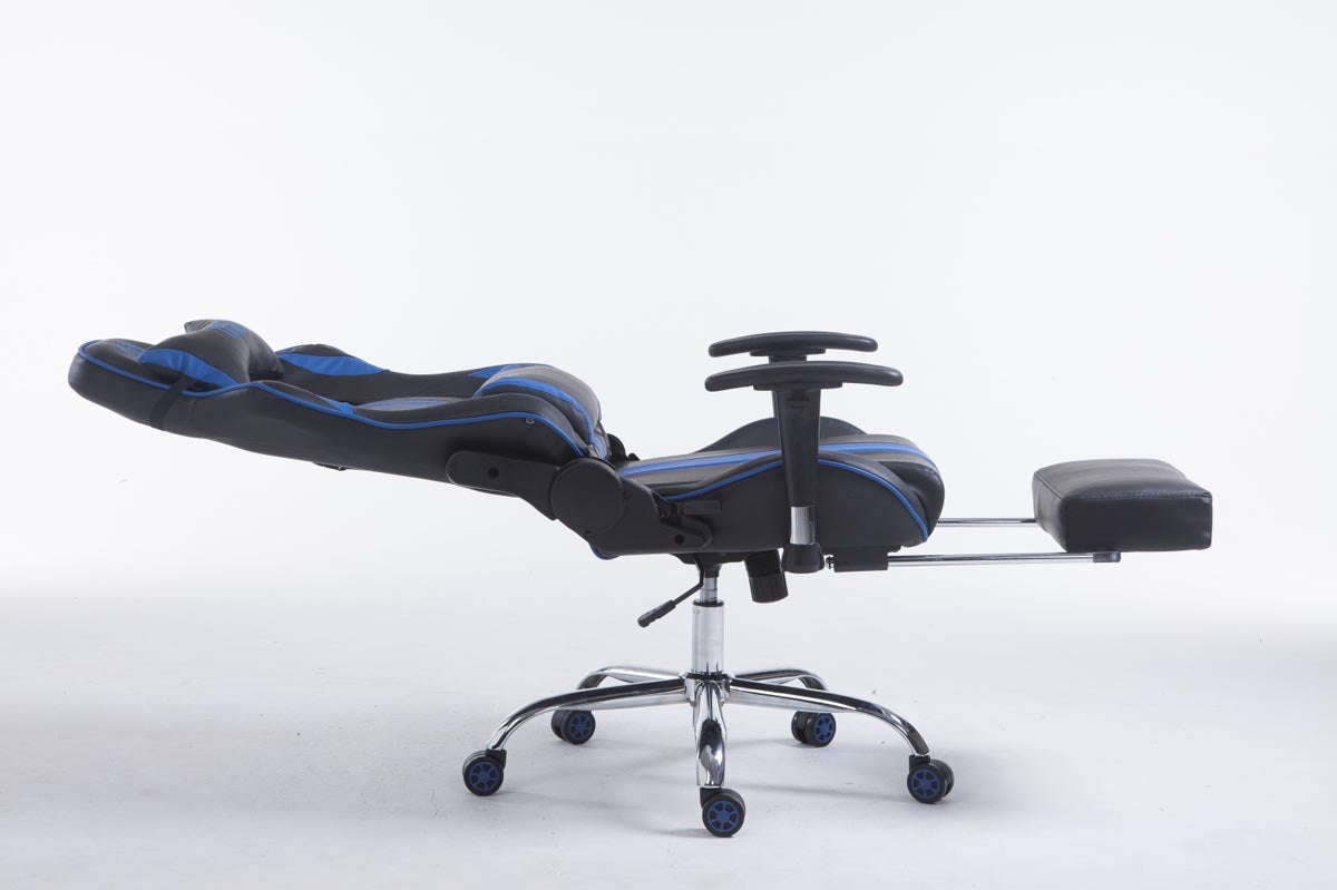 Limit Gaming Office Chair with Footrest, Black and Blue Brand CLP