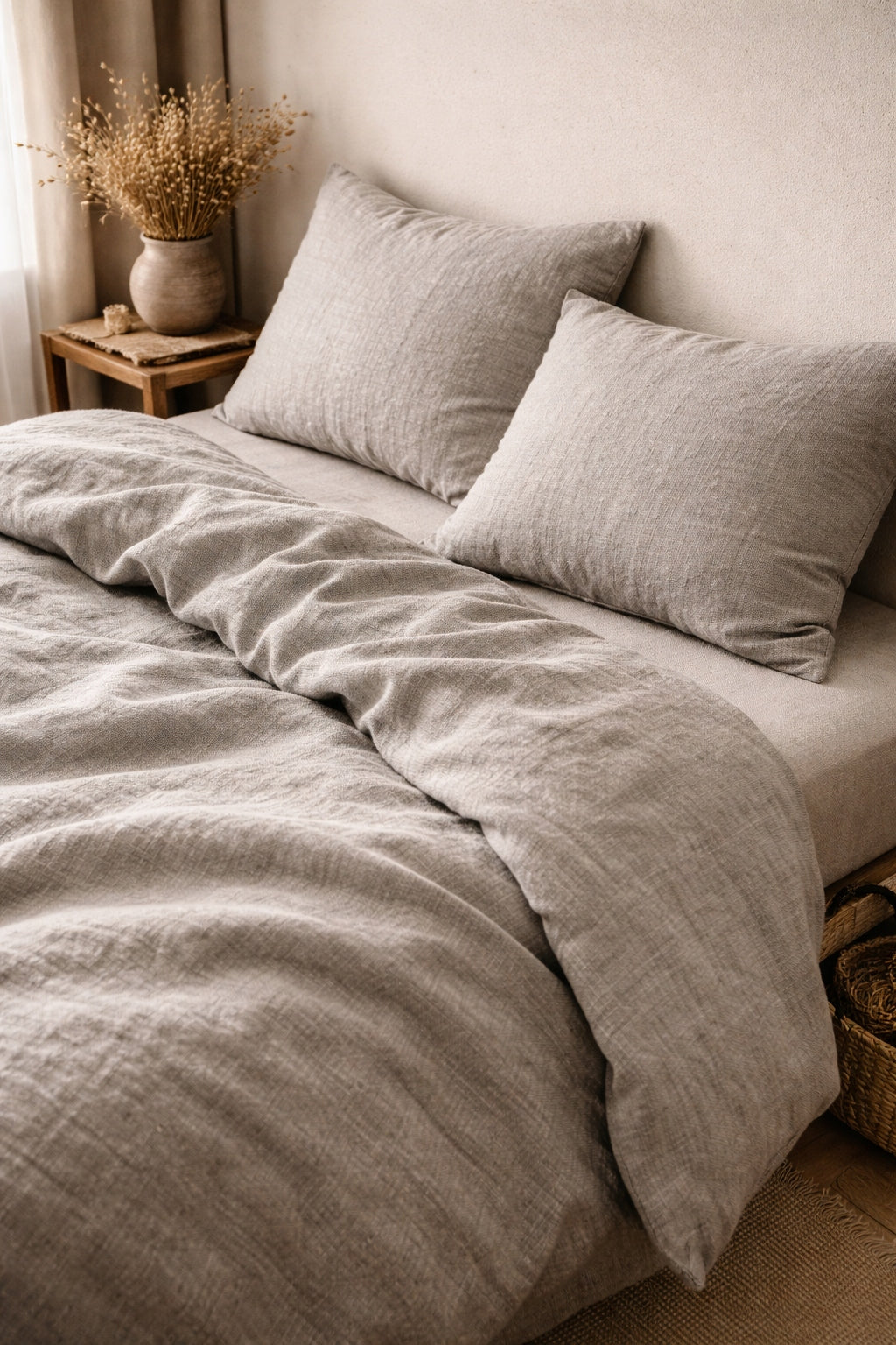 Linen bedding made of 100% linen. Duvet cover: 200x220 (1 pc.) + Pillowcase: 50x70 (2 pcs.) Packaging status original
