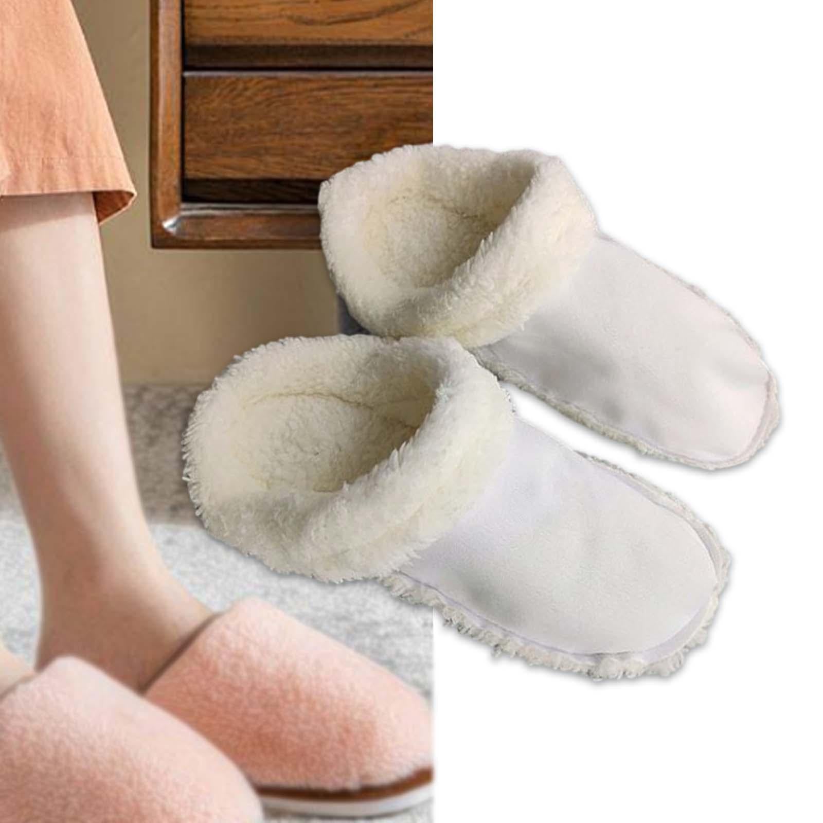 Liner Plush Slippers Cover Slippers Liner Detachable Bootie Sock 28cm white