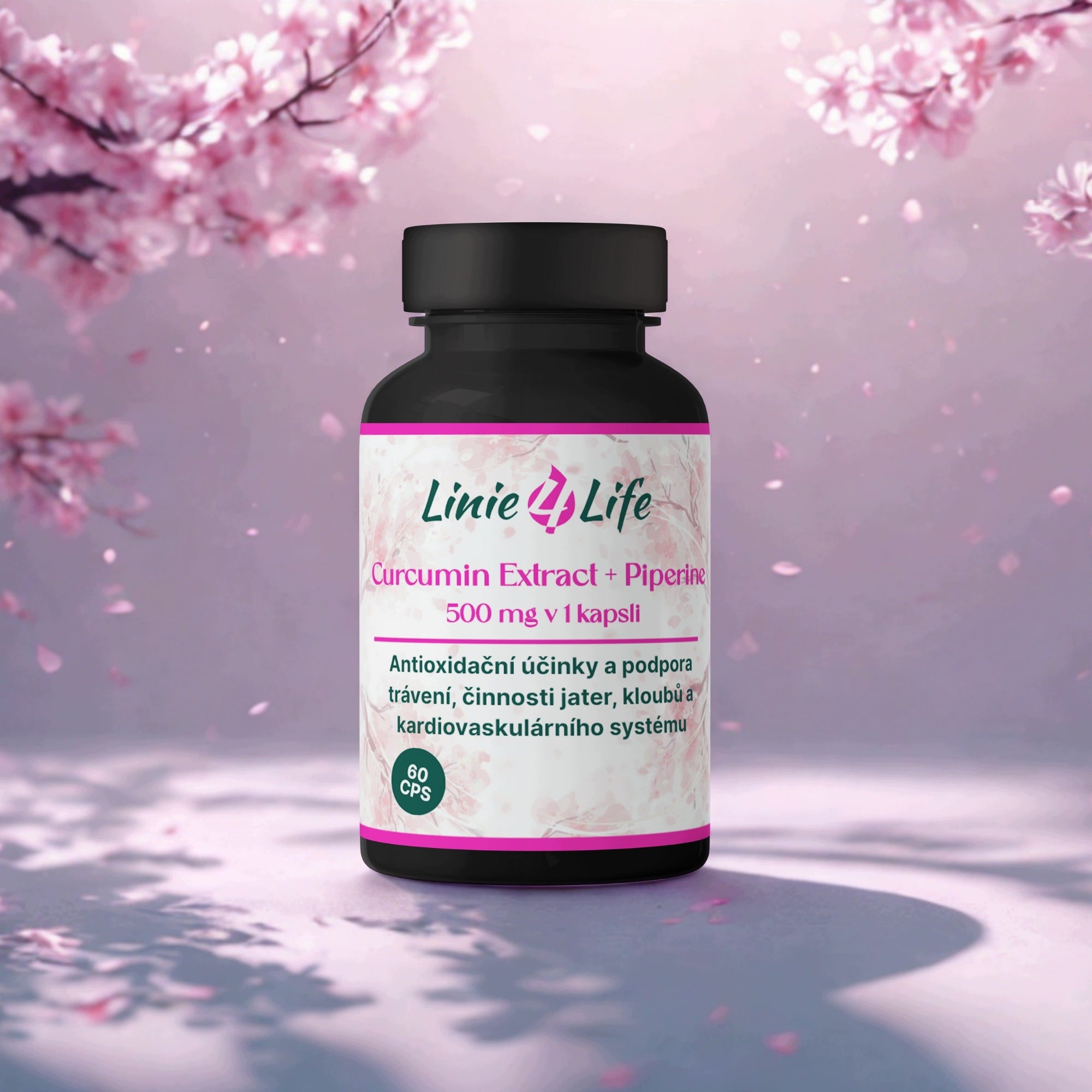 Linie4life CURCUMIN EXTRACT + PIPERINE klouby játra trávení cholesterol