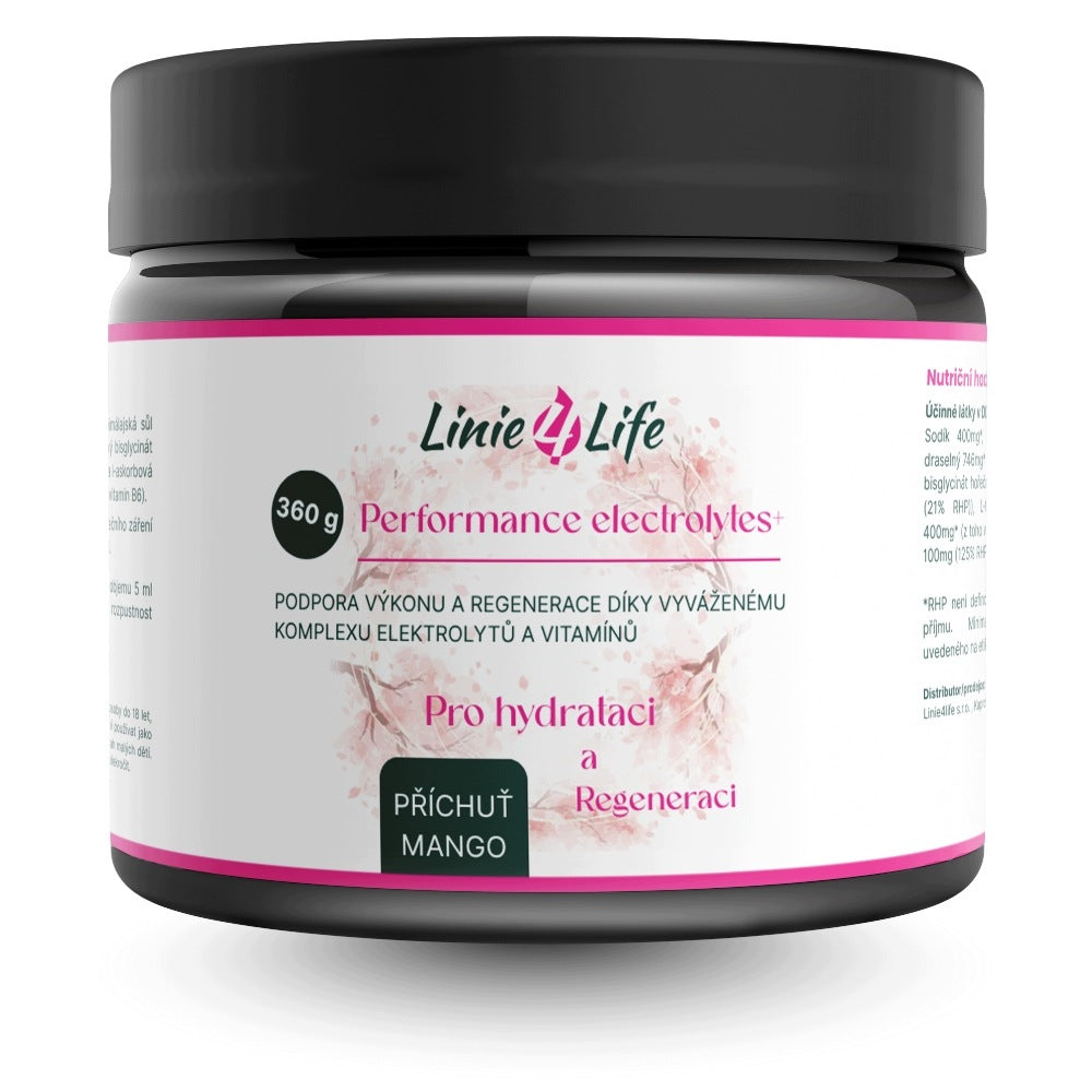 Linie4life PERFORMANCE ELECTROLYTES mango elektrolyty energie svaly 60porcí Brand no brand