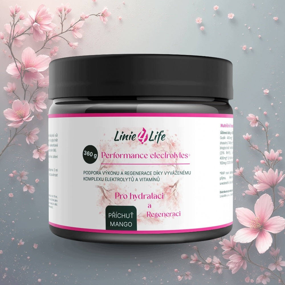 Linie4life PERFORMANCE ELECTROLYTES mango elektrolyty energie svaly 60porcí