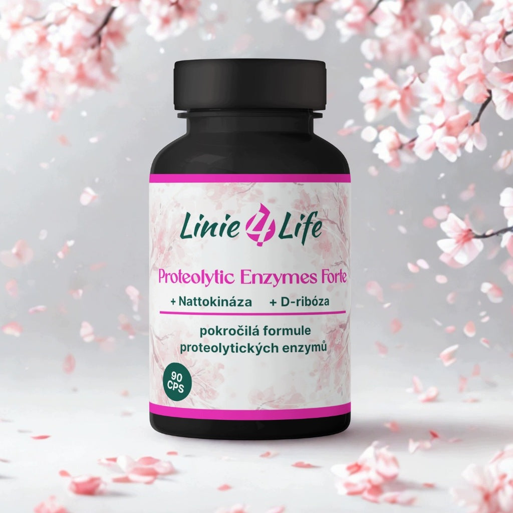 Linie4life PROTEOLYTIC ENZYMES FORTE enzymy + nattokináza + D-ribosa 30 dní