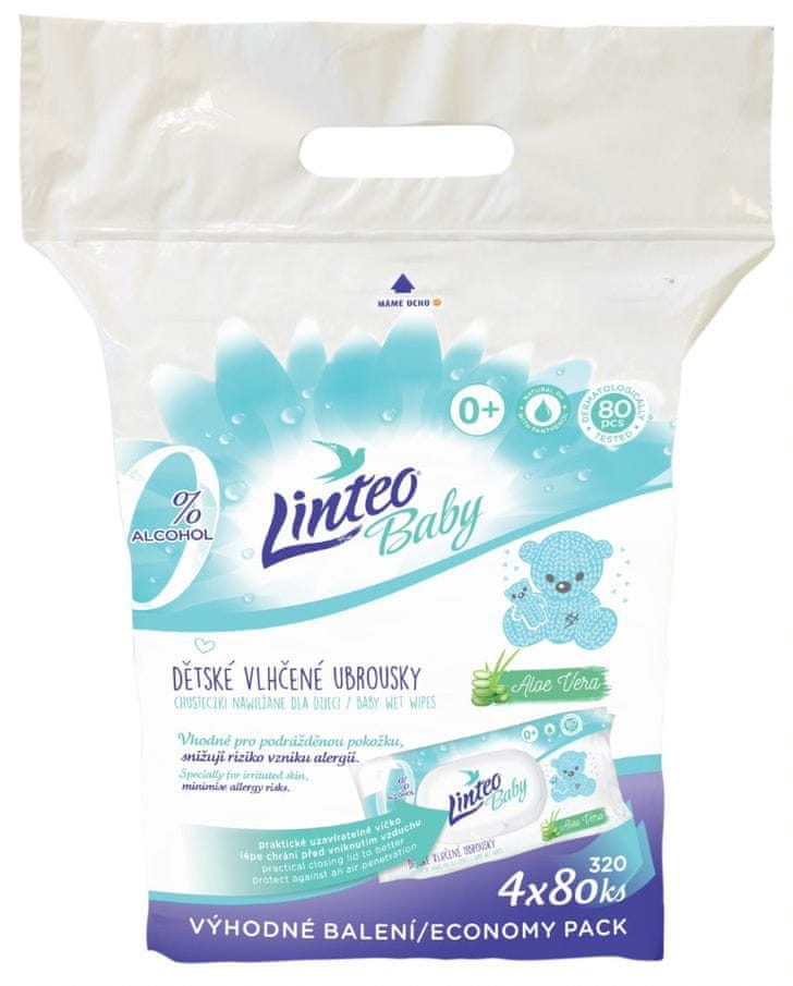 Linteo Baby wet wipes 8 x 80 pcs. Brand Linteo