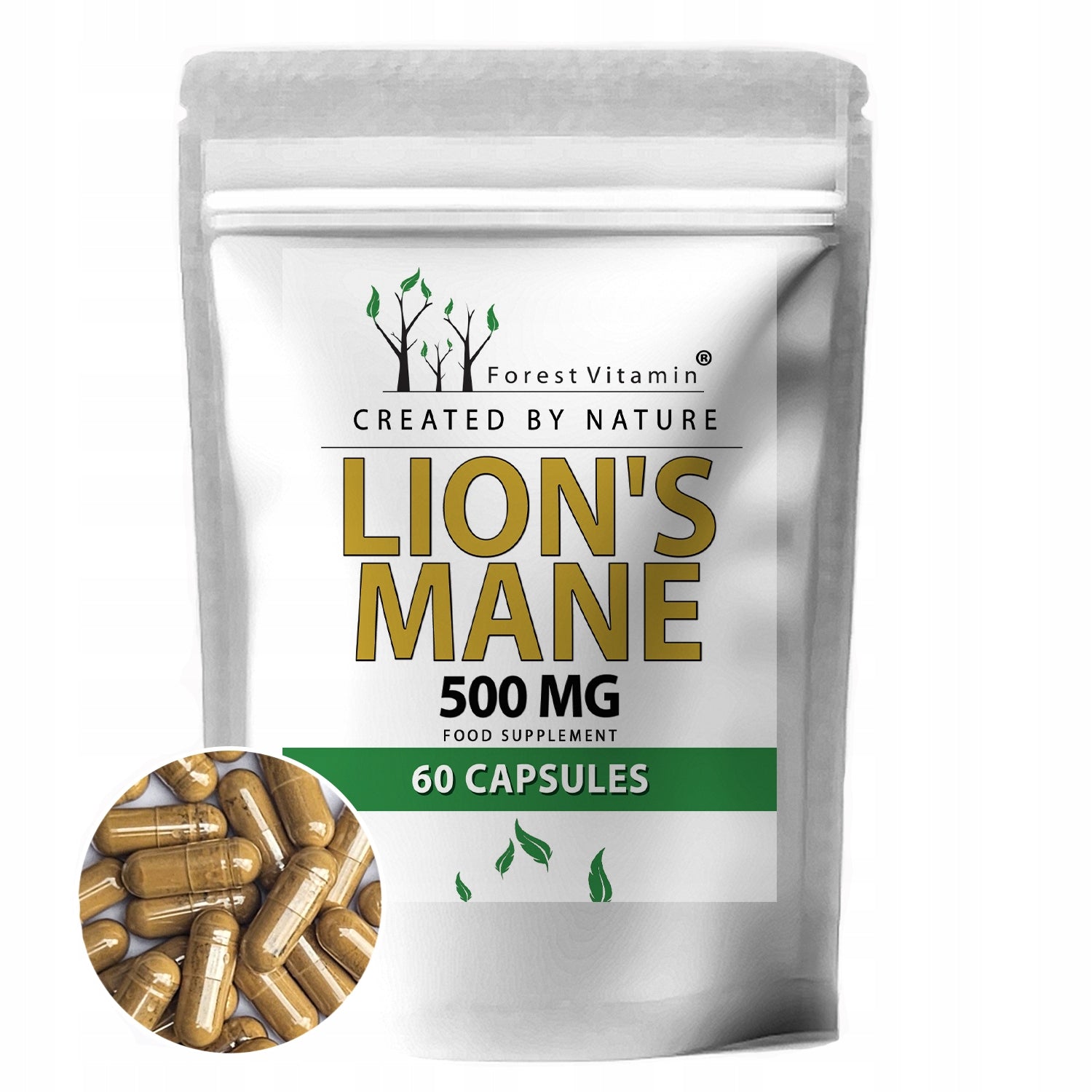 Lion's Mane 500mg 60caps LION'S MANE MEMORY FOCUS CONCENTRATION