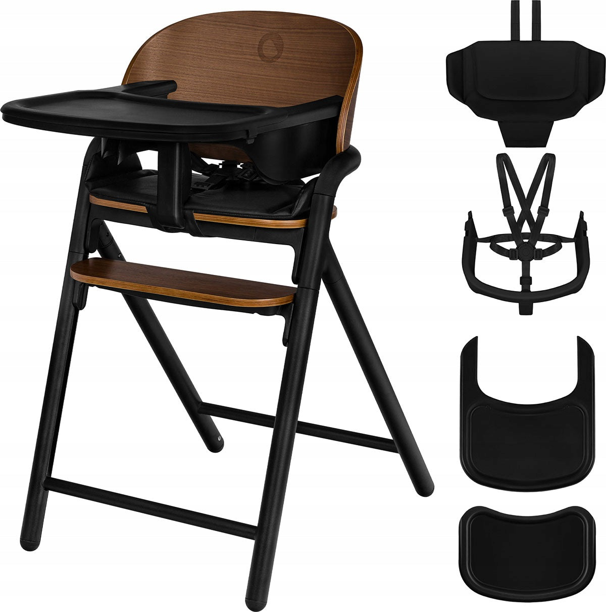 Lionelo Celia - high chair growing with baby | Black Wood