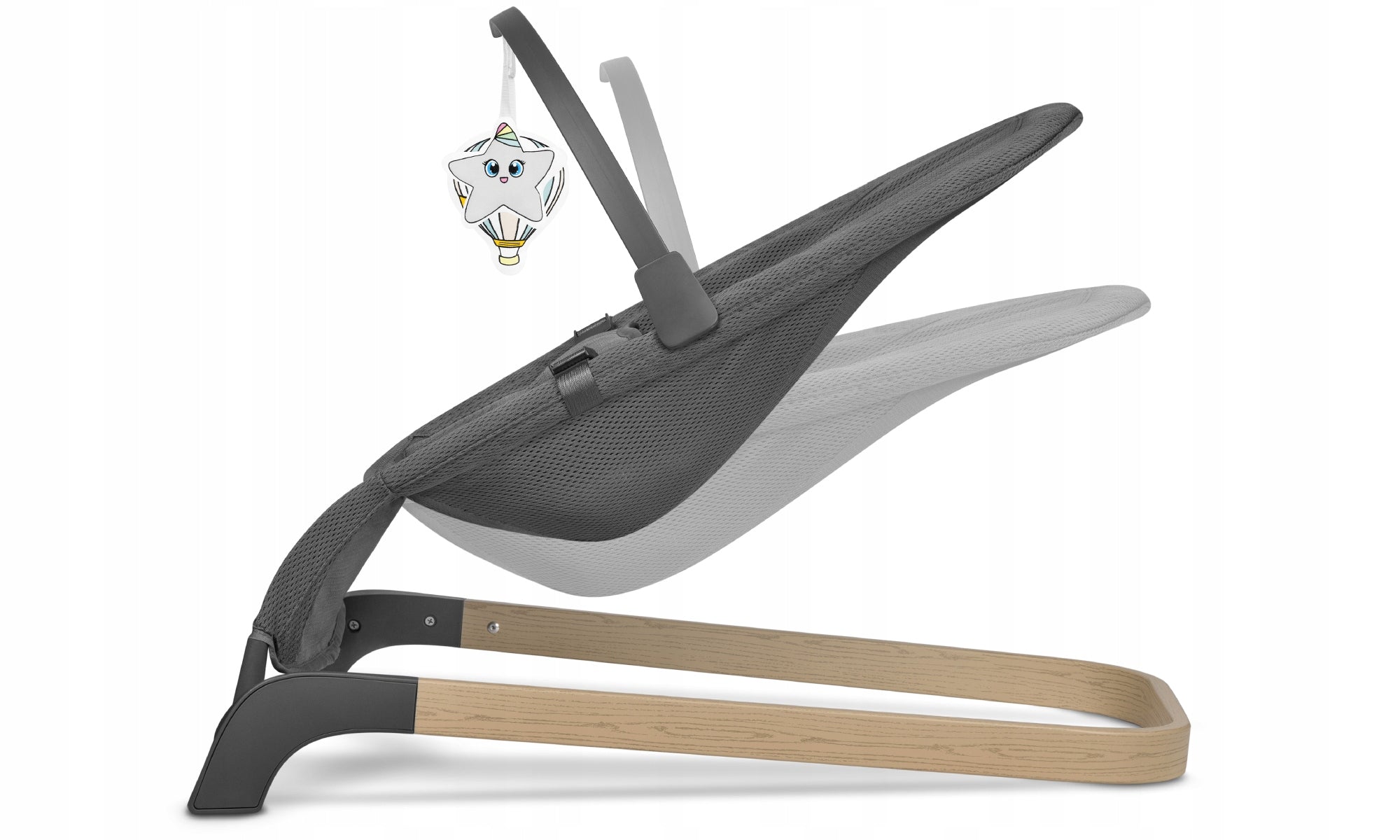 Lionelo June Air - lounger, rocker with Grey Graphite toys Brand Lionelo