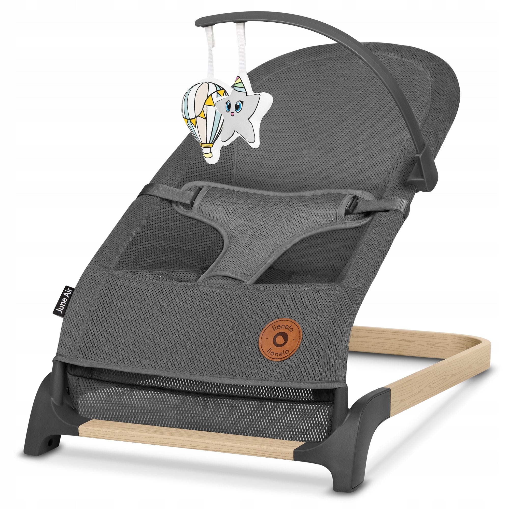 Lionelo June Air - lounger, rocker with Grey Graphite toys Manufacturer code 5906656873959