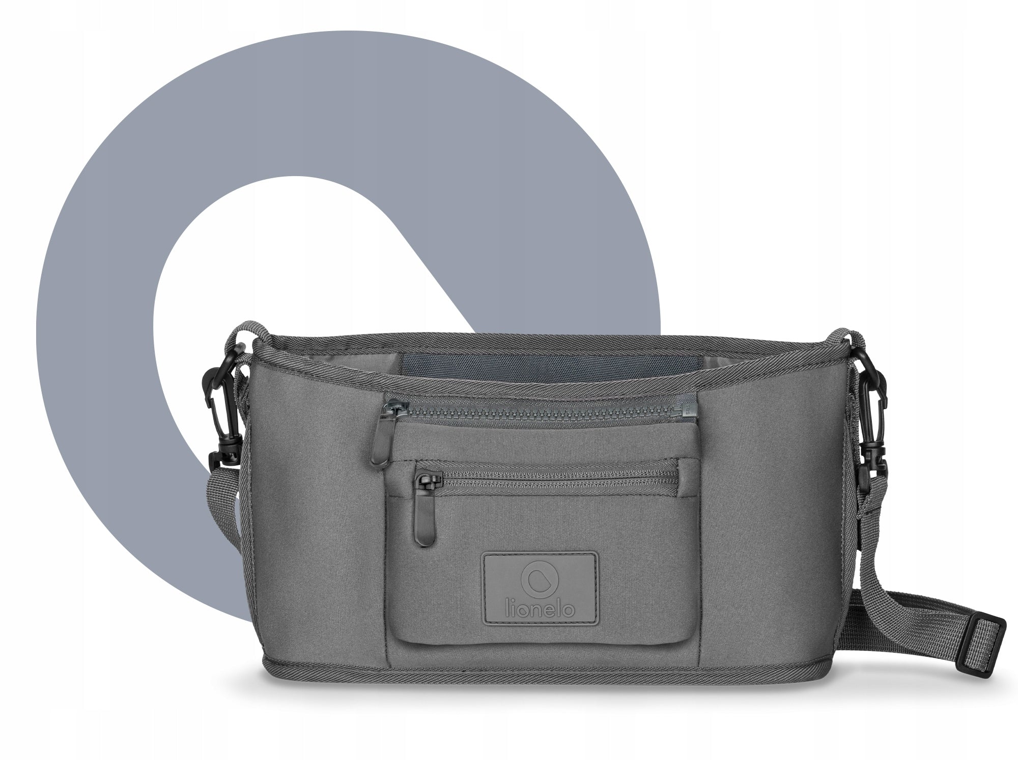 Lionelo Little Cube Grey Stone Stroller Organizer Brand Lionelo