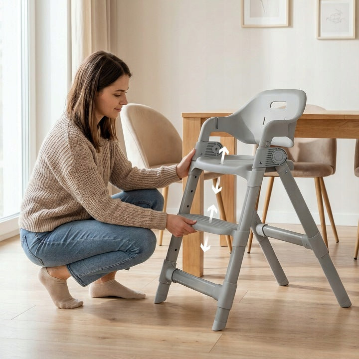 Lionelo Matt Grey Stone high chair up to 110KG FOLDING ADJUSTABLE Brand Lionelo