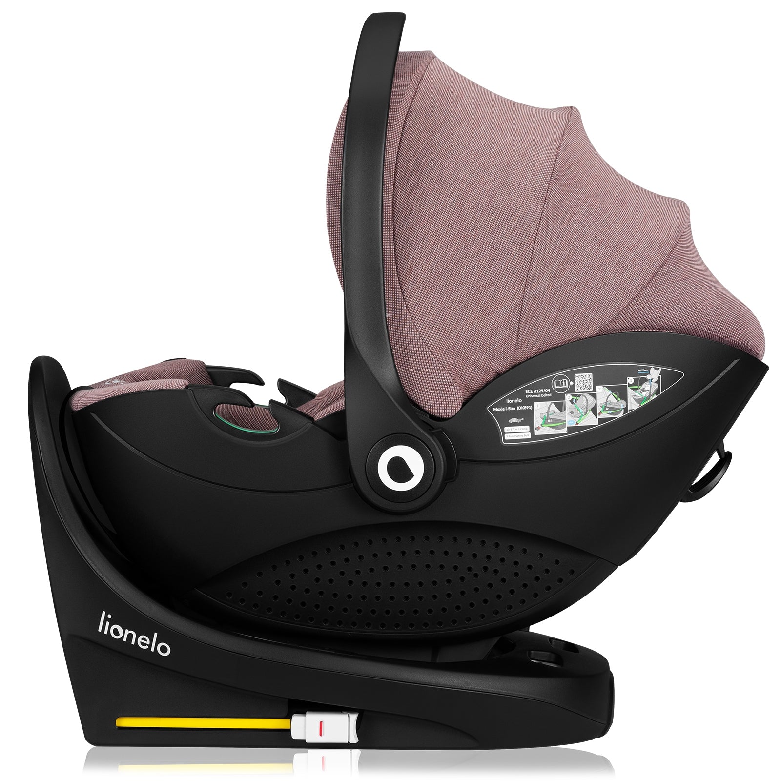 Lionelo Moxie I-Size Pink Mauve with ISOFIX SWIVEL BASE Manufacturer code Fotelik samochodowy z bazą obrotowy