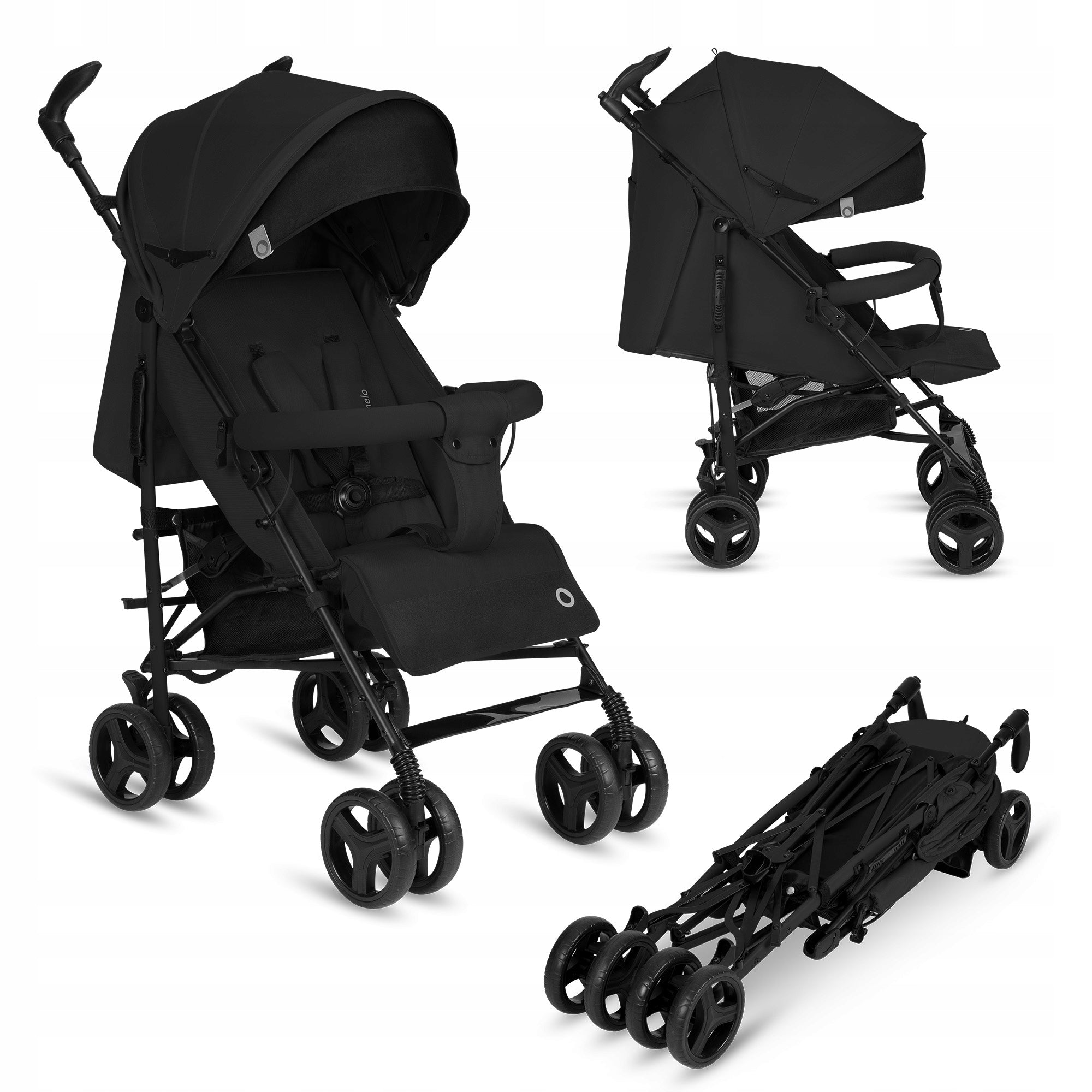 Lionelo Stroller Irma Black/Dark Grey Lightweight Folding Stroller