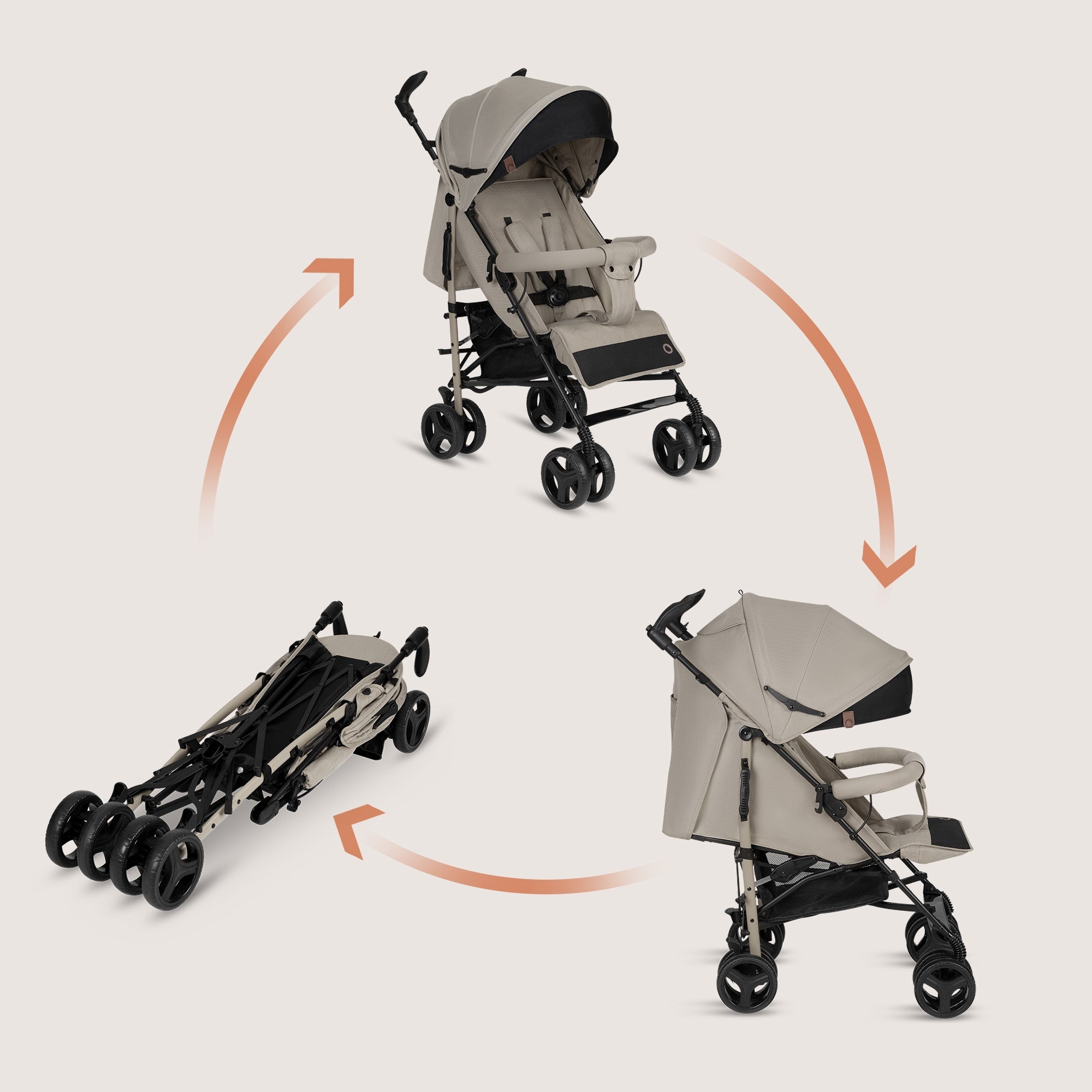 Lionelo Stroller Irma Black/Dark Grey Umbrella Manufacturer code LO-IRMA BEIGE SAND