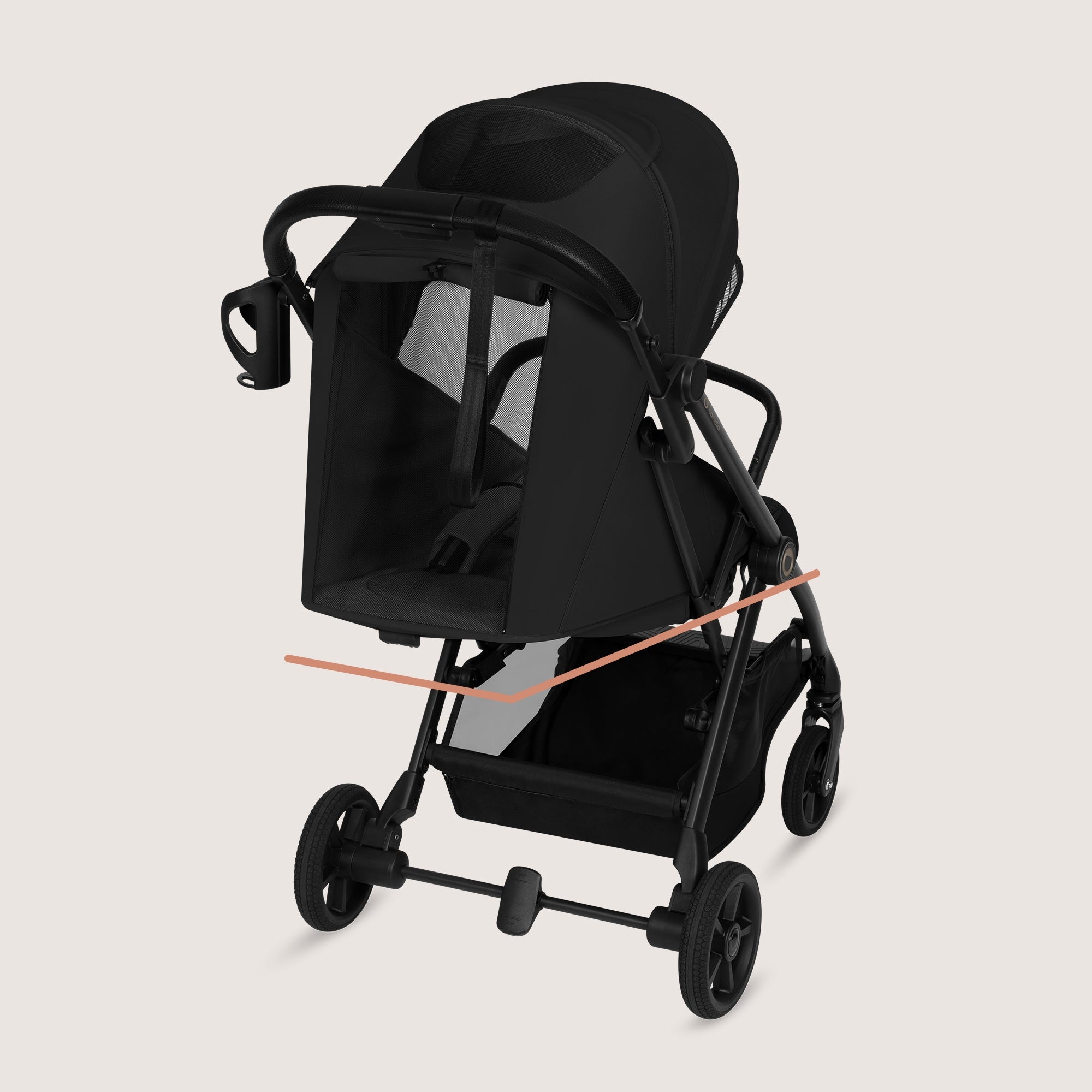 Lionelo Tansi Black Onyx Stroller up to 22kg Lightweight Maneuverable Compact Brand Lionelo