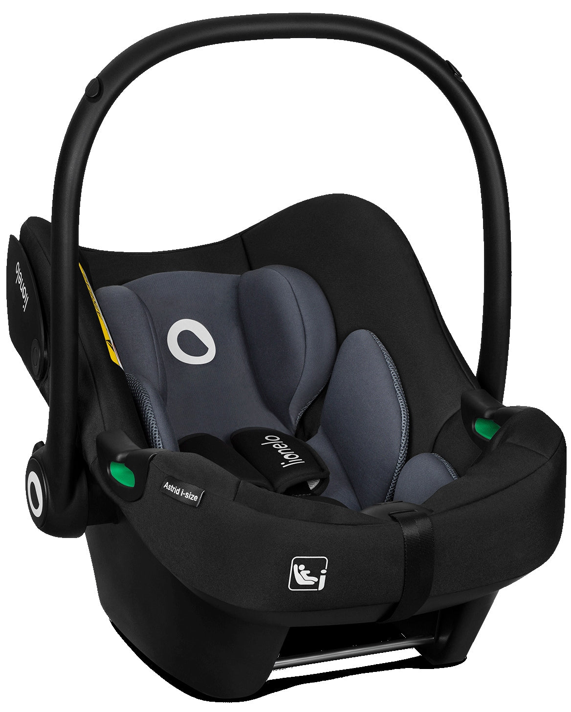 Lionelo car seat Astrid I-Size Black Grey + ISOFIX base LIGHTWEIGHT Weight category 0-13 kg