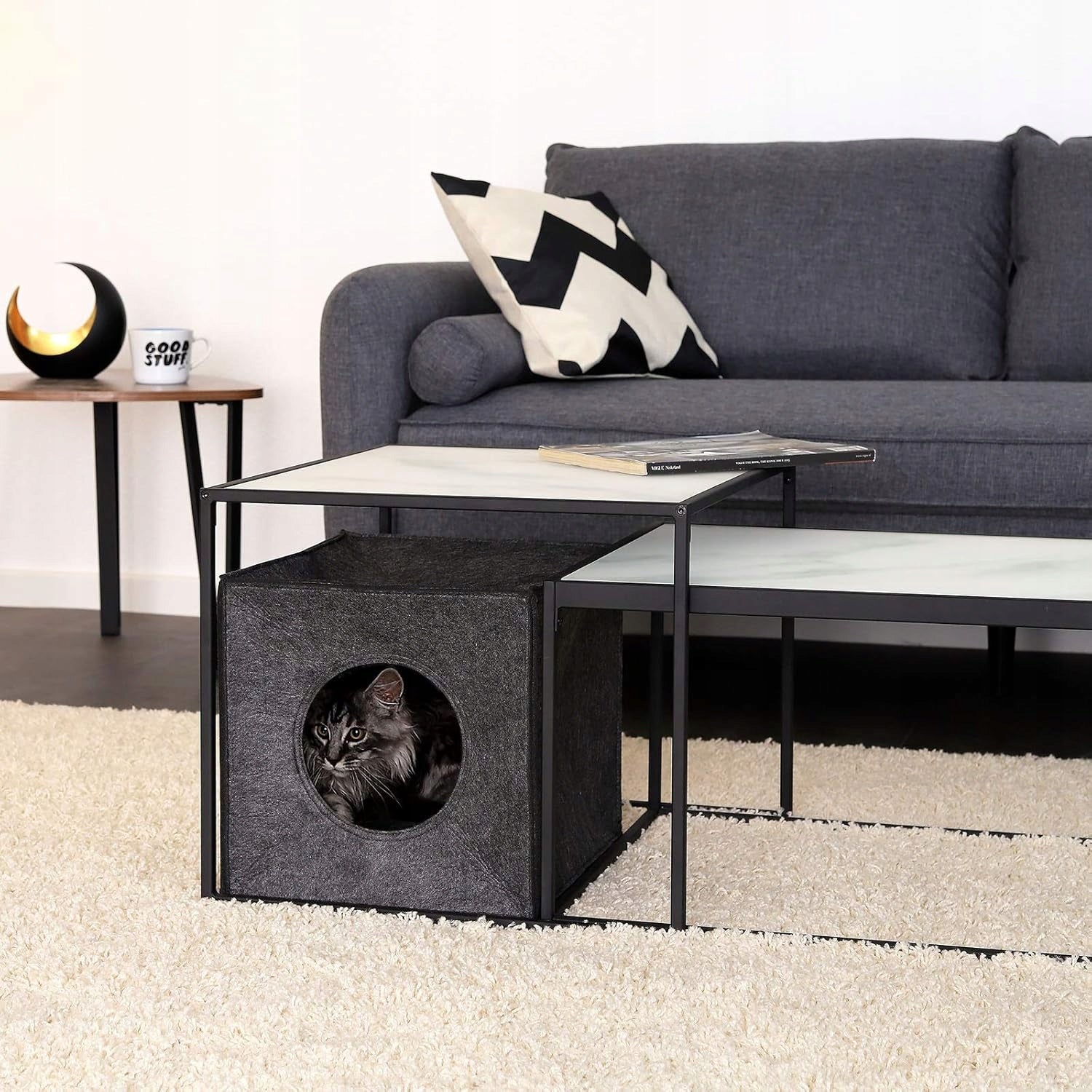 Lionto Cat booth shades of gray square 37 cm x 33 cm x 33 cm Manufacturer code CH00990