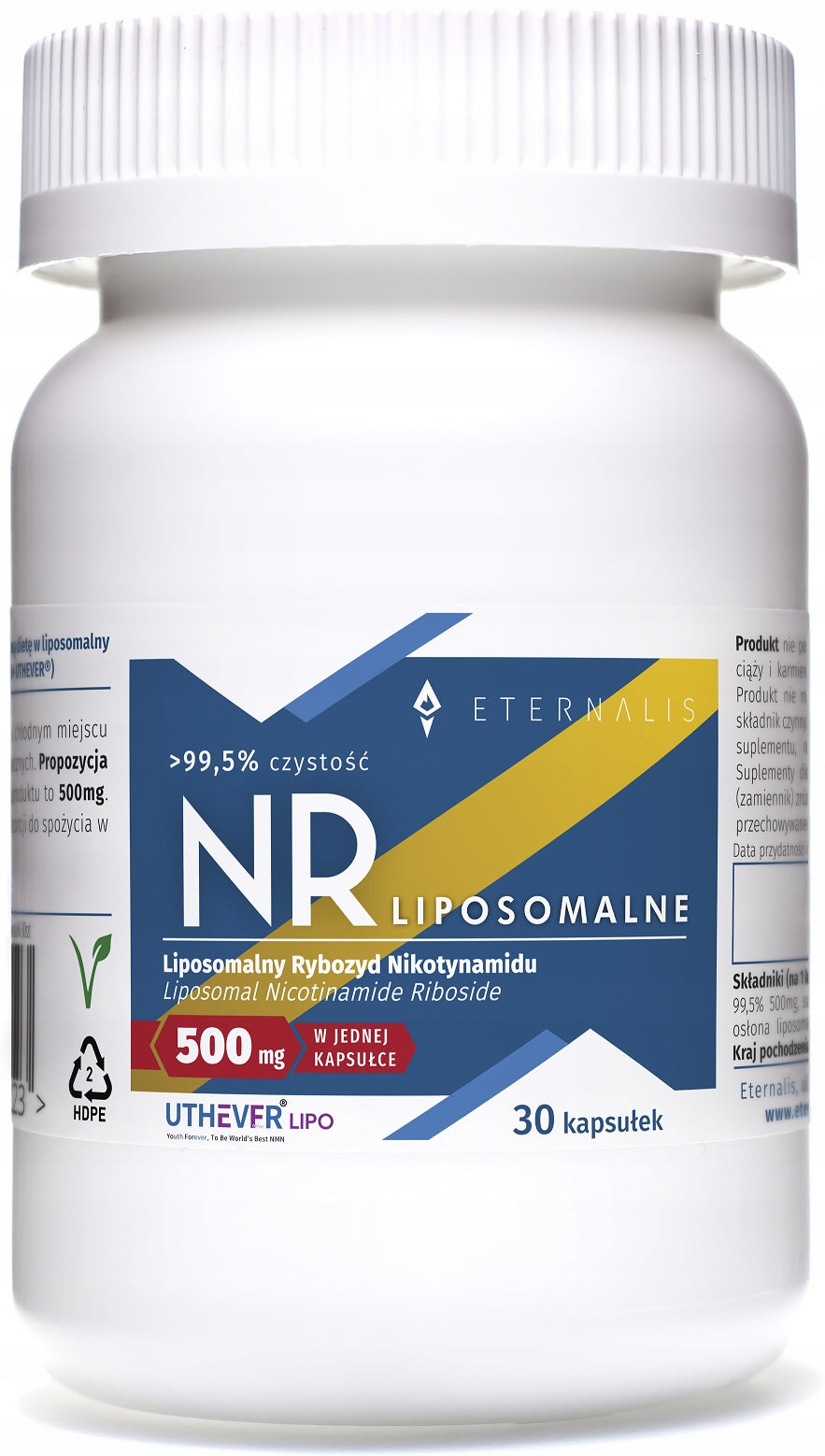 Liposomal NR (NAD+ precursor, NMN replacement) LipoAvail (r) 500mg 30 kaps.