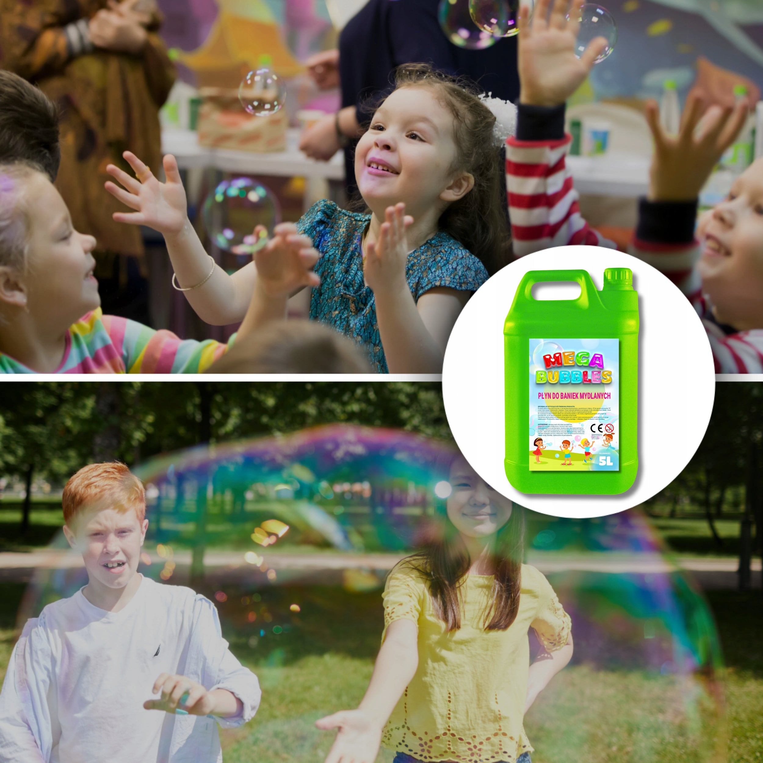 Liquid for Soap Bubbles Large and Small 10 liters MEGA BUBBLES 2 x 5l Character/Title other