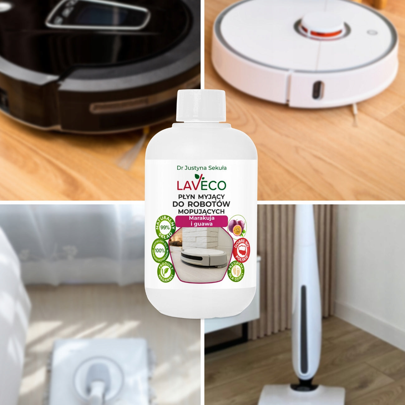 Liquid for mopping robots and washing vacuum cleaners LAVECO - natural composition Brand Laveco