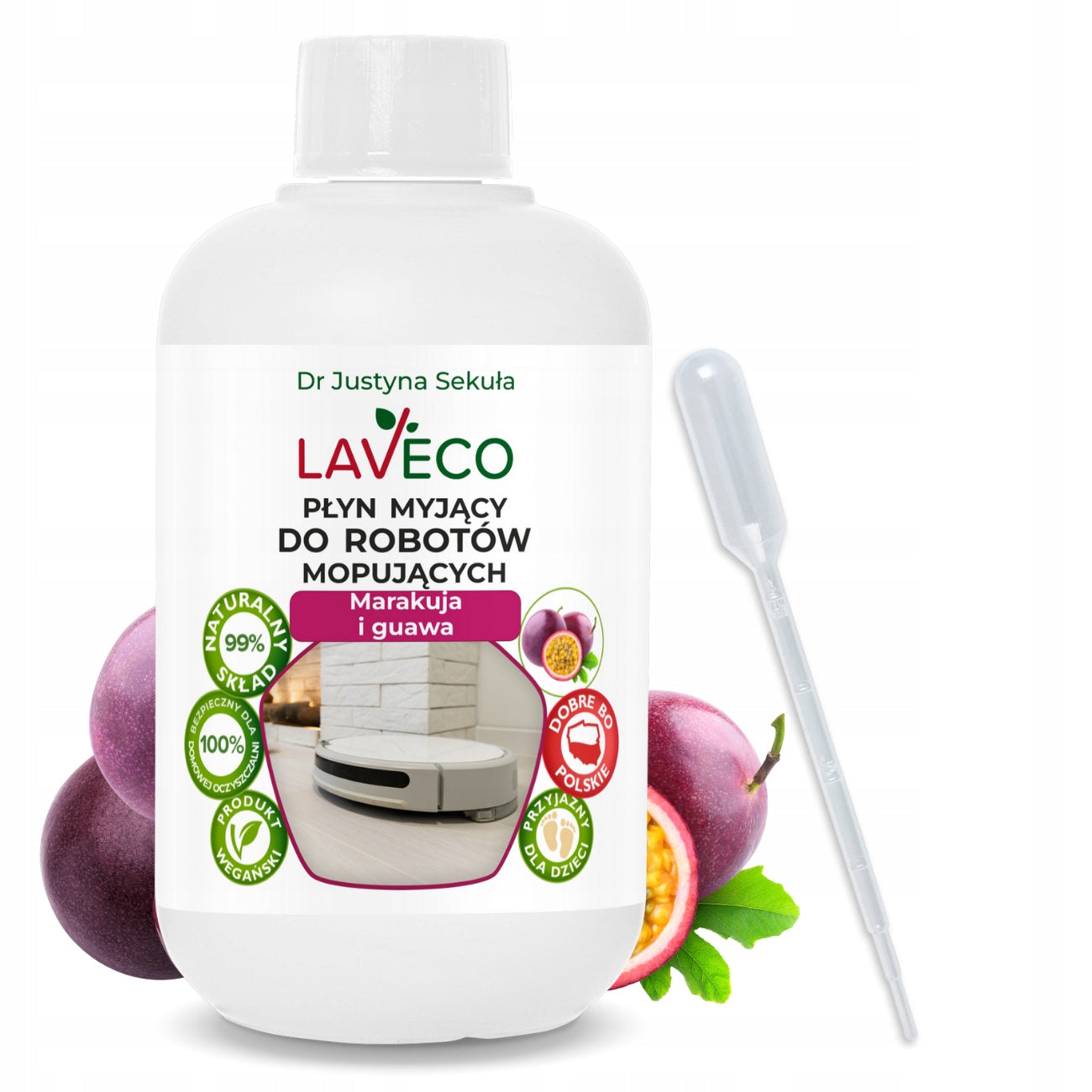 Liquid for mopping robots and washing vacuum cleaners LAVECO - natural composition Net weight 0.56 kg