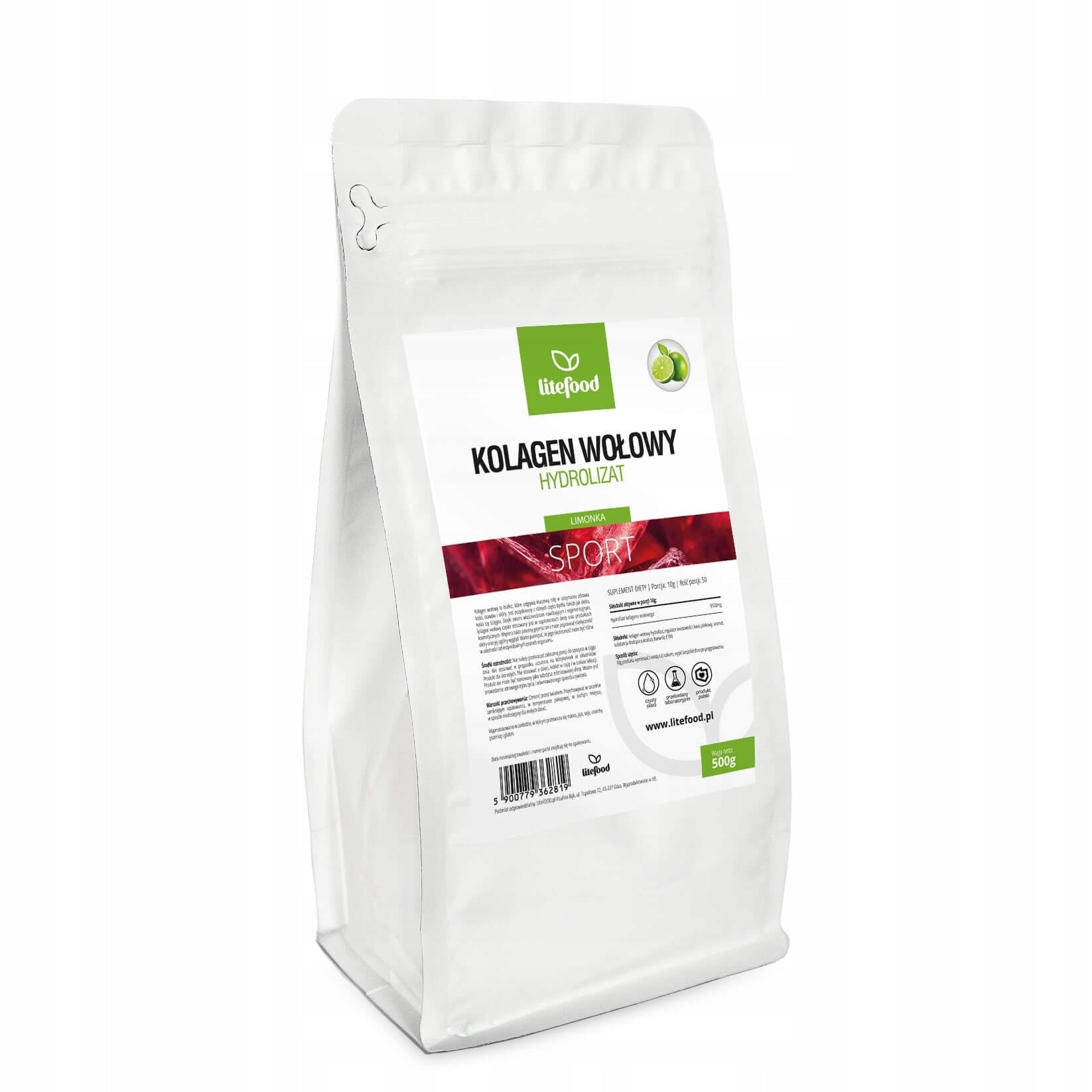 LiteFOOD - Beef Collagen Hydrolysate - 500g - Lime