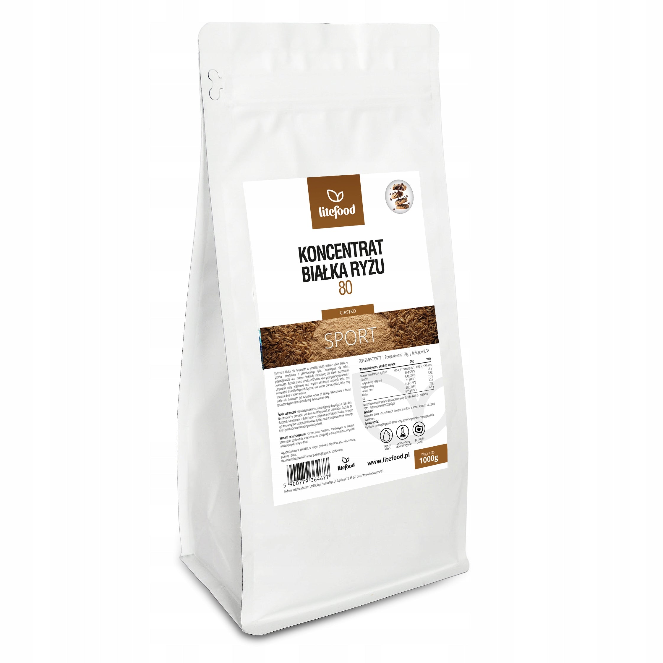 LiteFOOD VEGAN RICE PROTEIN VEGE LACTOSE FREE VEGETABLE 1000G CAKE